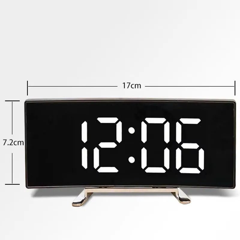 SILENZA Silent LED Mirror Alarm Clock