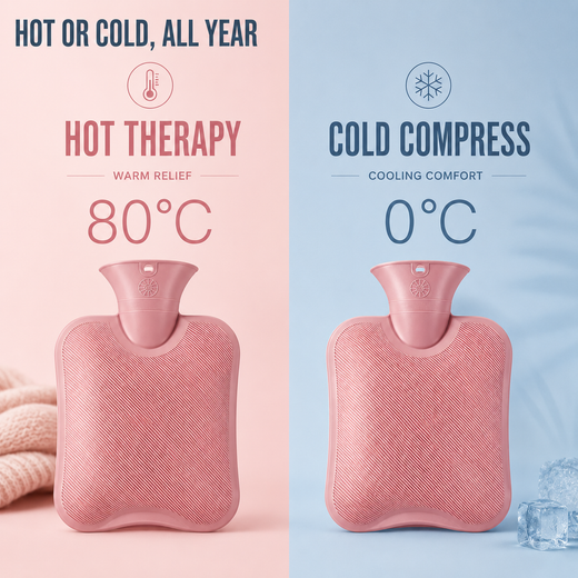 Extra Large Hot Water Bottle, 2 Liter Hot Water Bag with Soft Knit Cover for Warmth