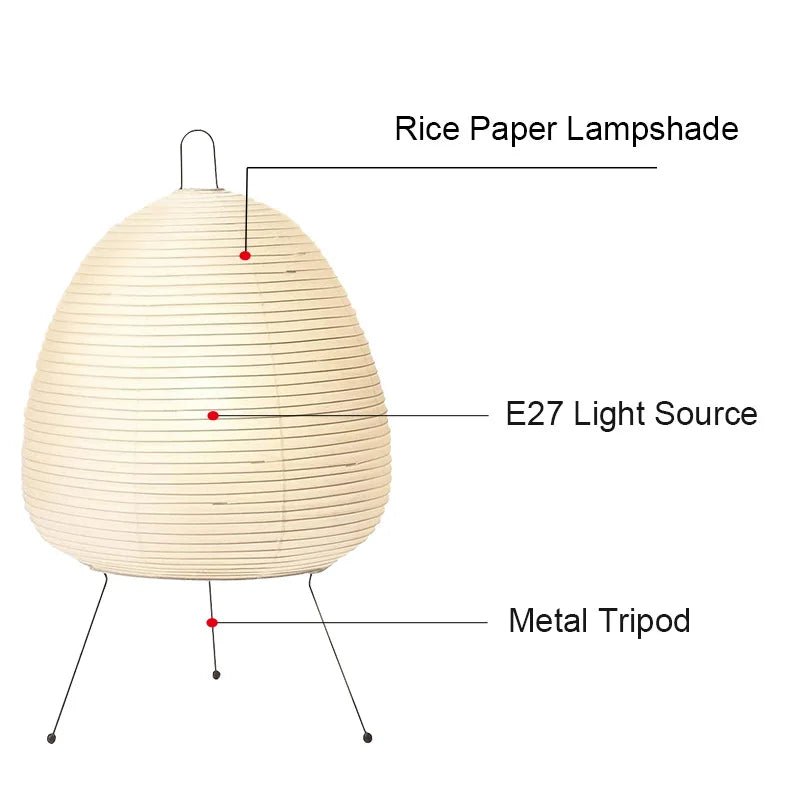 RETROPAPER Warm Rice Paper Table Lamp