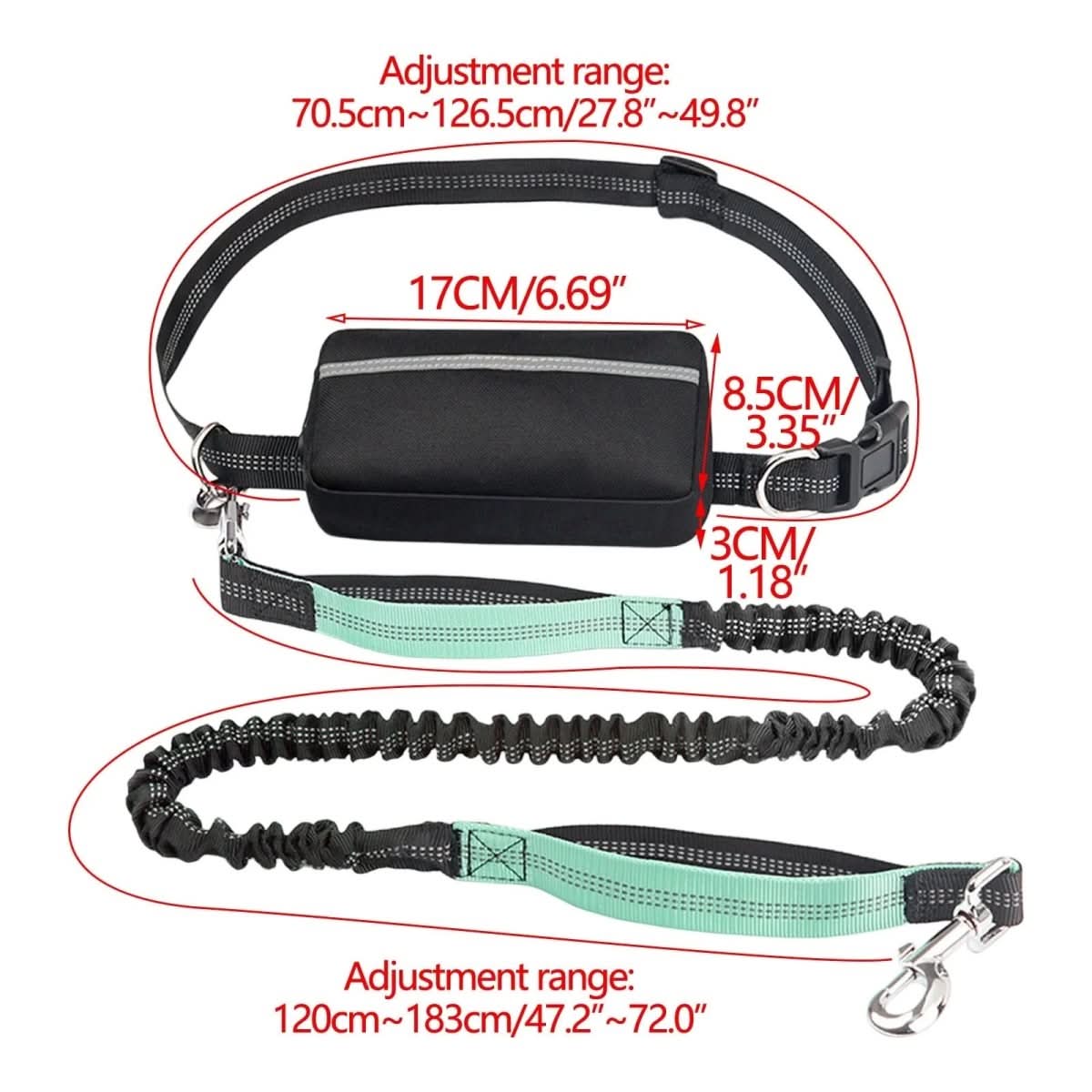 PAWRUNNER COMFORT LEASH Padded Hands-Free Dog