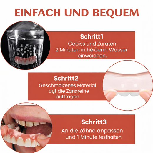 Denture Cushion Pads, Soft Silicone Liners for Upper & Lower Dentures, Non-Slip Comfort Fit