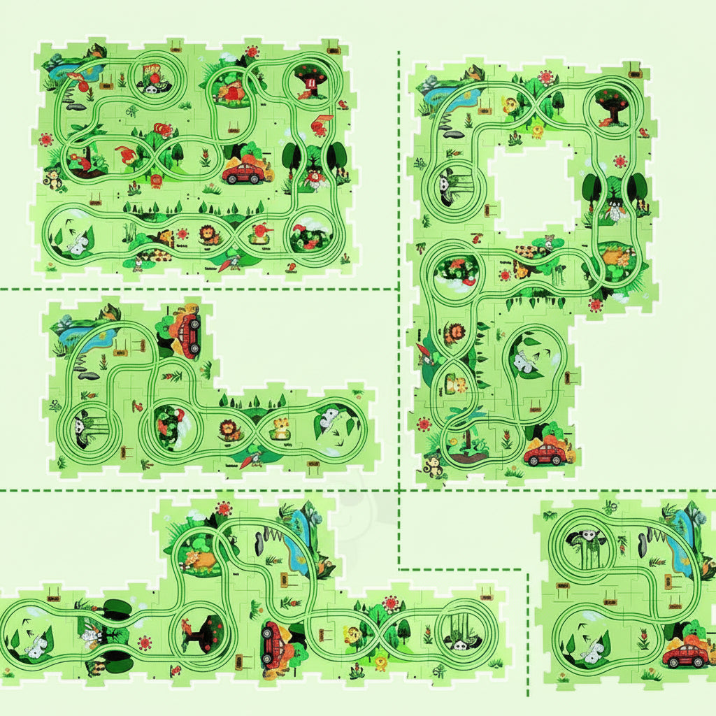 CreativeCraft Puzzle Race Track Crafts