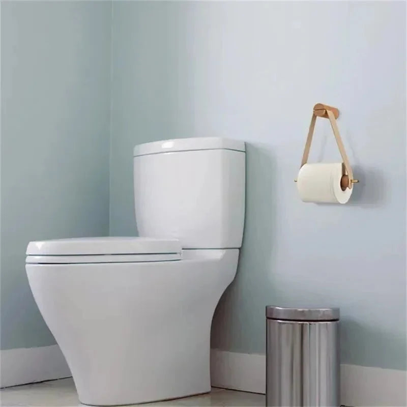 WOODLIVA Rustic Wooden Toilet Paper Holder