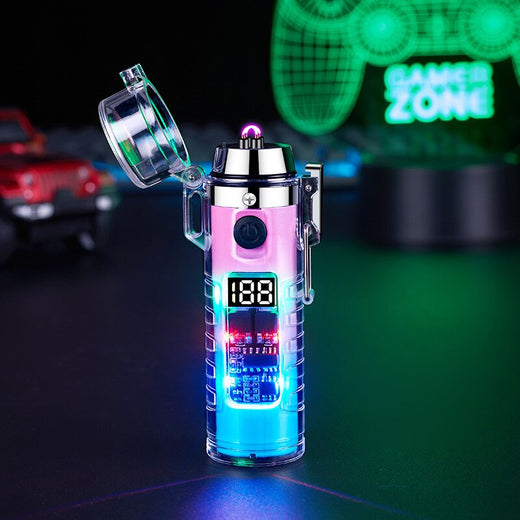 Arc Lighter, Windproof Double Arc Lighter with Flashlight