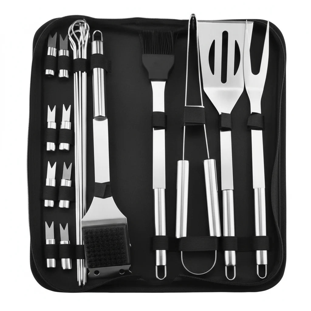 GrillMaster Pro Stainless Steel Barbecue Tool Set