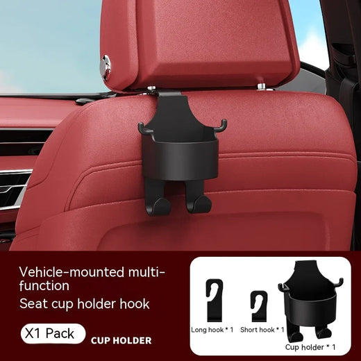 Car Back Seat Cup Holder, Headrest Cup & Device Holder