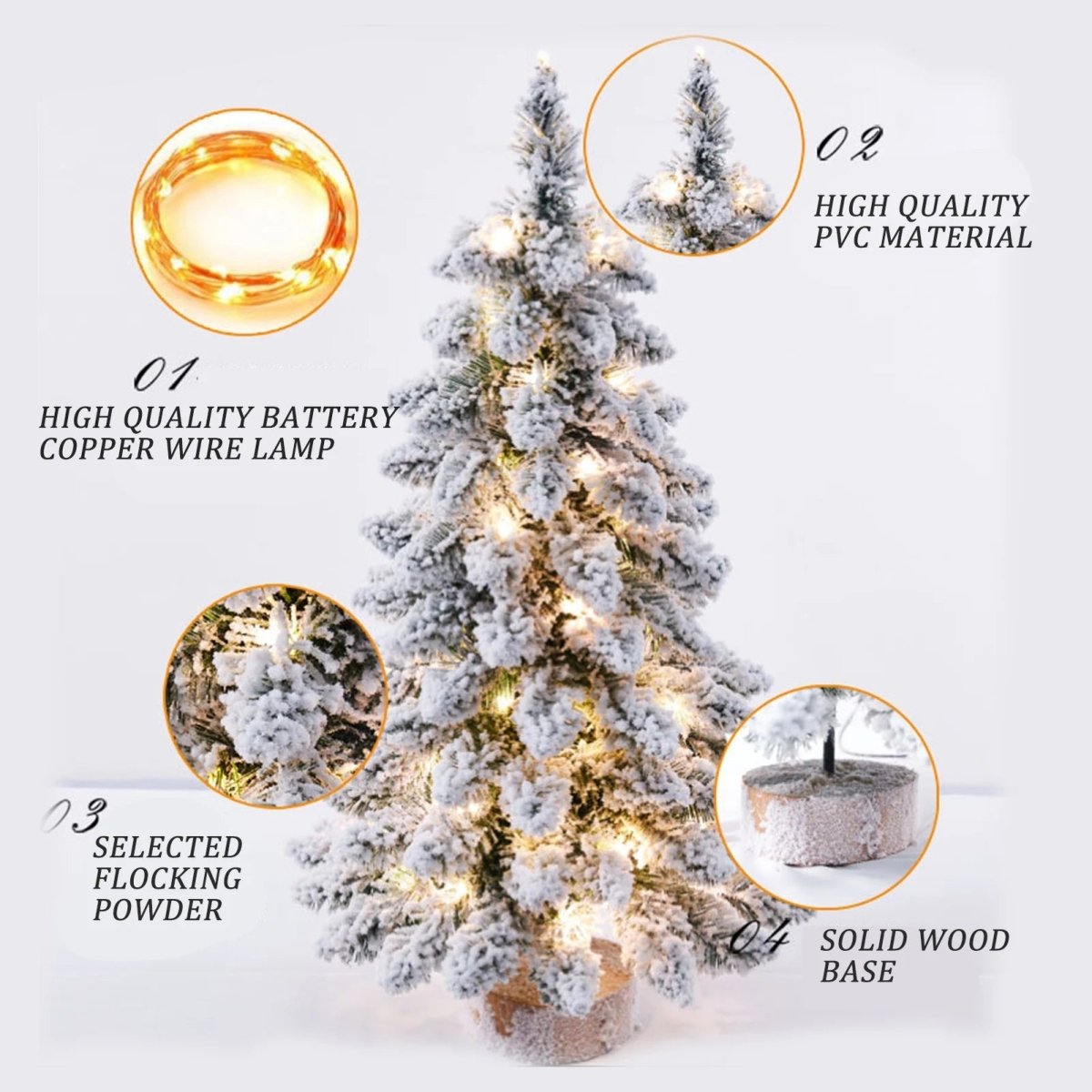 HOLISNOW MINI 45cm LED Christmas Tree