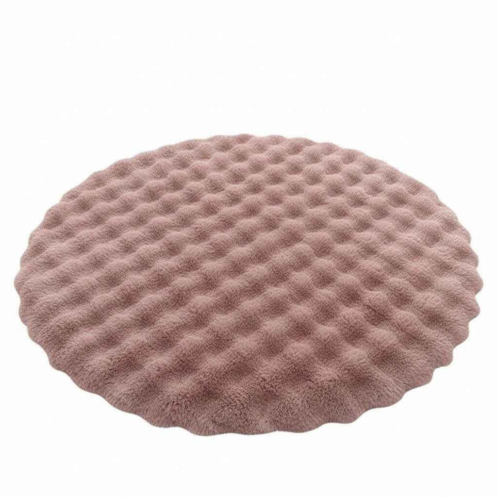 NORDILOFT Fluffy Round Polyester Rug
