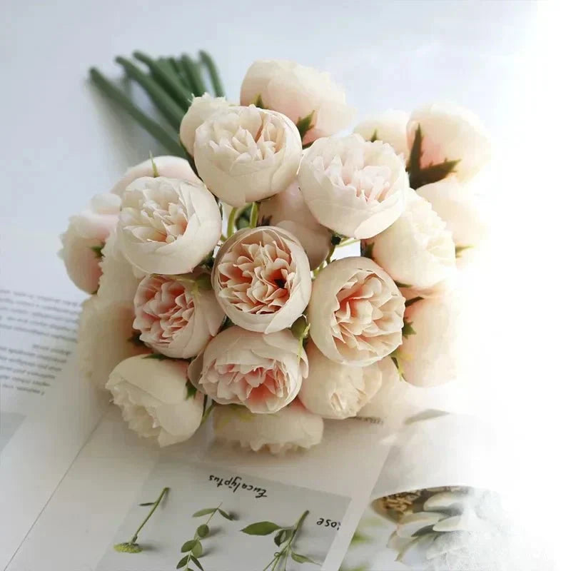 PEONIVA Decorative Artificial Flower Bouquet