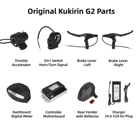 Kukirin G2 Scooter Parts, Replacement Brake Levers, Display, Controller, Brake Discs & Cables
