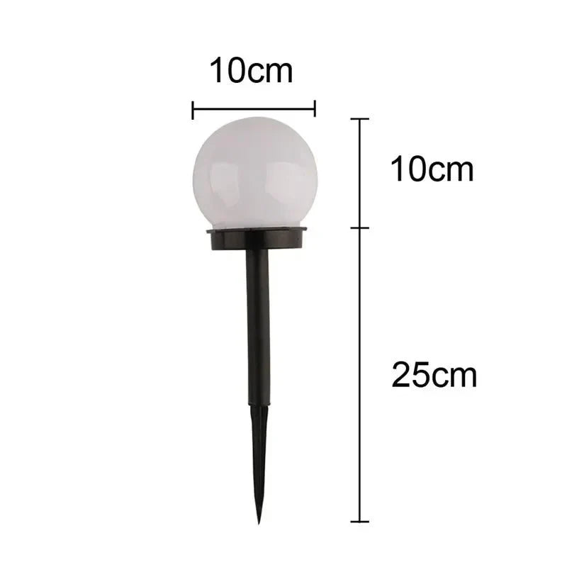 Round LED solar garden light Energy-efficient