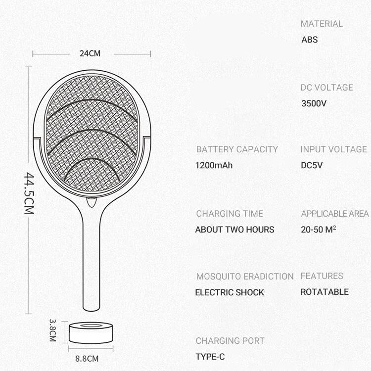 ZapGuard 5-in-1 Electric Mosquito Swatter