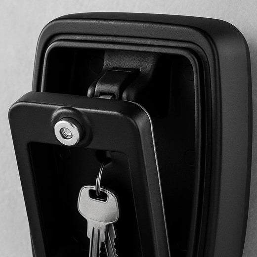 Key Lock Box, Weatherproof Wall Mount Key Safe with Adjustable Combination Code