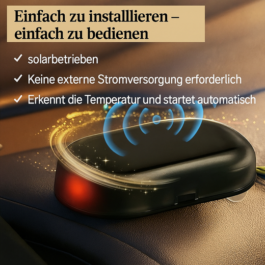 Car Windshield De-Icer, Solar Powered Automatic Ice Removal Device for Front & Rear Windows