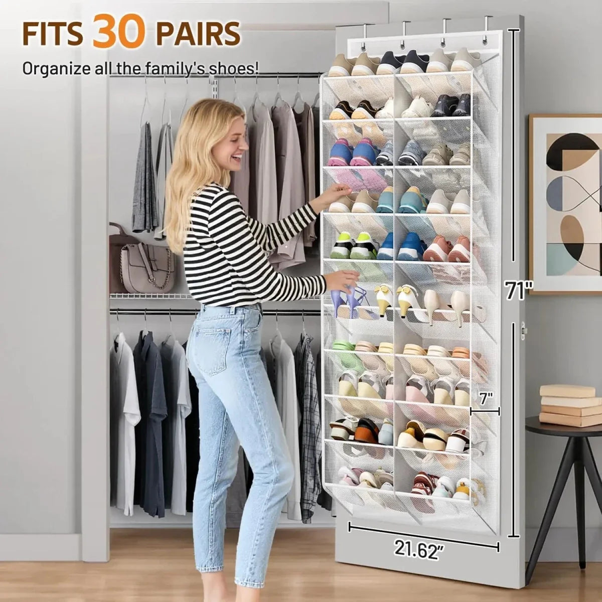 SHOEHUB Shoe Organizer for 30 Pairs of Shoes