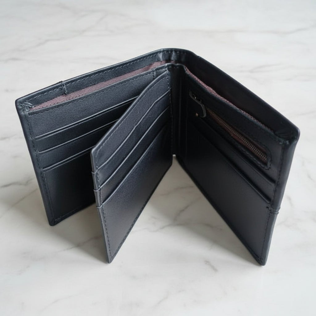SAFEPOCKET RFID-Blocking Genuine Leather Wallet