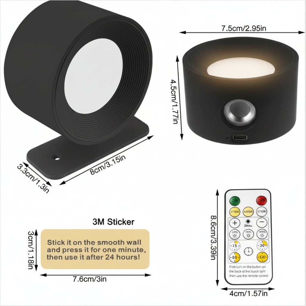 SCANDIGLOW Wireless Nordic Wall Light