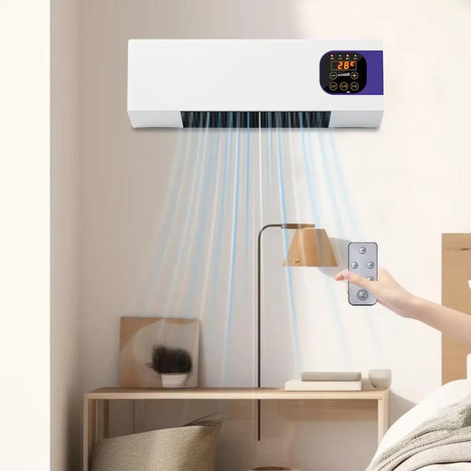 Wall Mounted Heater with Remote, Energy Saving Ceramic Heater and Cooling Fan for Home & Office