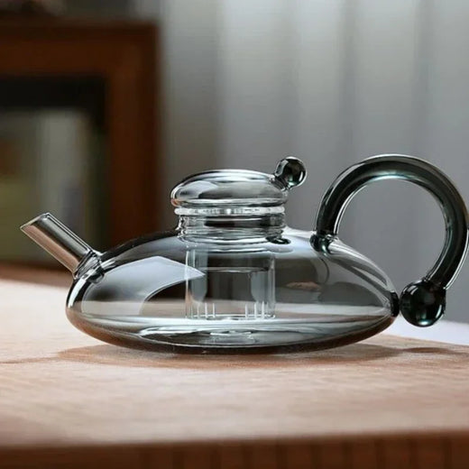 Glass Teapot, Heat Resistant Aesthetic Tea Pot for Loose Tea