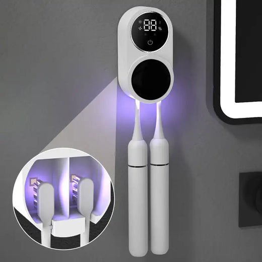 UV Toothbrush Holder, Wall Mounted Toothbrush Sanitizer