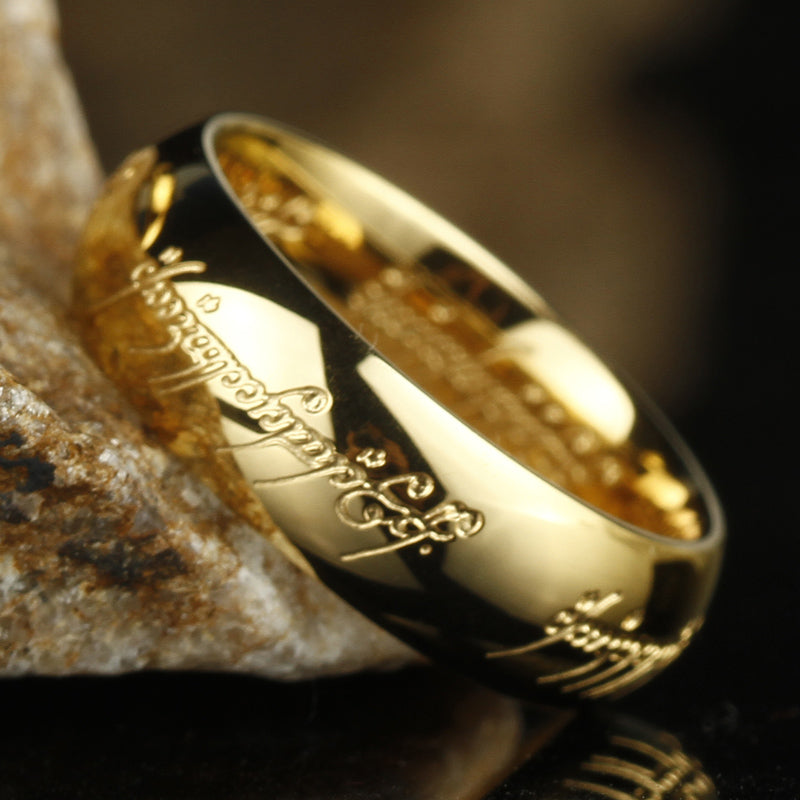 Glow-in-the-Dark Ring with Elvish Script