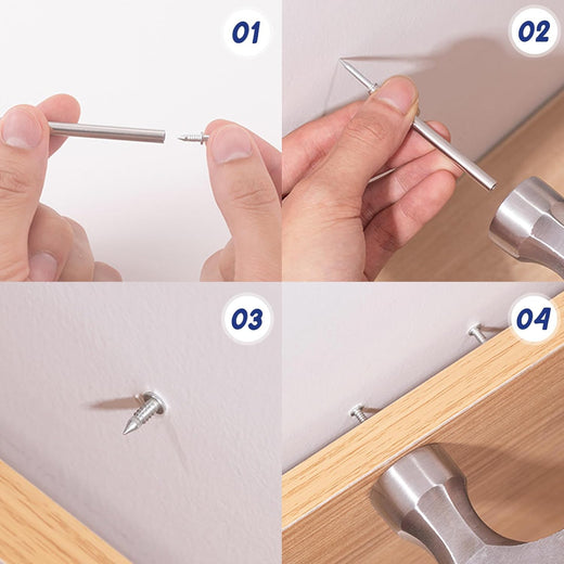 Baseboard Nails, 100 Piece Double Head Nail Set for Skirting Boards, Furniture & Woodwork