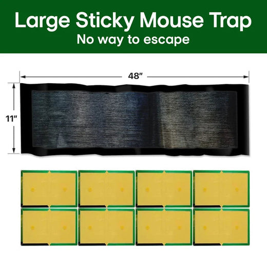 Rat Glue Trap, Extra Strong Odorless Sticky Trap for Large Rodents in Basements, Garages & Kitchens