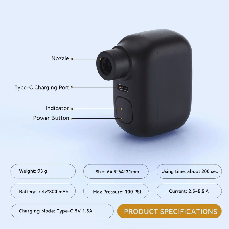 Rechargeable Mini Bike Pump