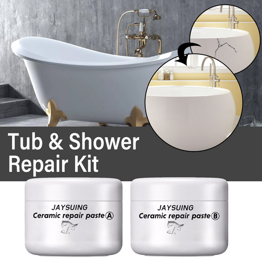 Ceramic Repair Paste, Tile, Bathtub & Sink Chip and Crack Repair Kit for Porcelain