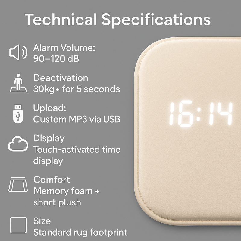 FLOORBUZZ Intelligent Carpet Alarm Clock