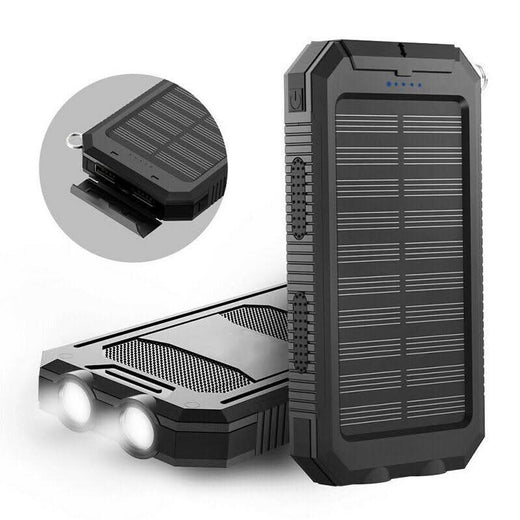 Solar Power Bank Waterproof with Dual USB, Outdoor Solar Phone Charger for Camping & Emergency