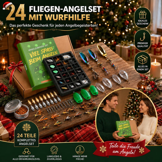 Advent Calendar for Him, 24 Day Fishing Lures & Accessories Christmas Countdown Gift for Husband & Boyfriend
