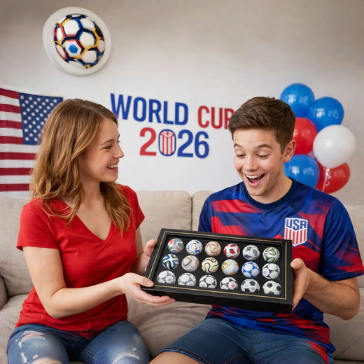 Mini Soccer Ball Collection, 15 Piece Collectible Mini Footballs Set for Soccer Fans & Collectors