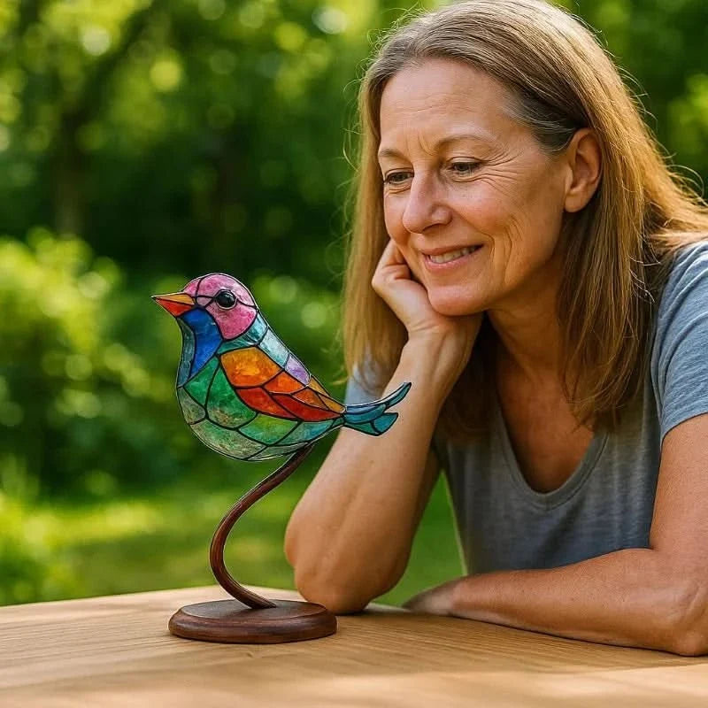 ACRÝAVIA Handmade Colorful Bird Statue