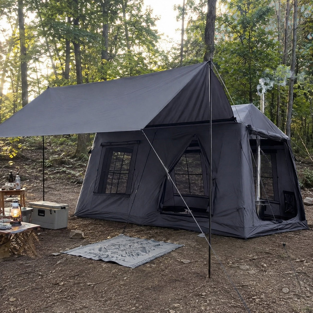 Glamping Tent, Canvas Bell Tent for Camping