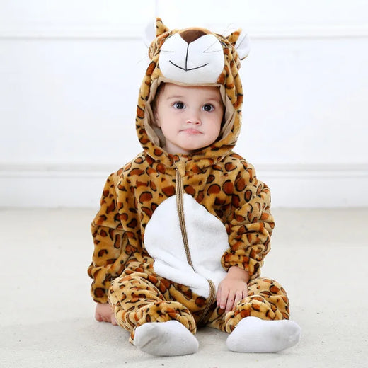 Baby Onesie, Cute Animal Hooded Baby Romper