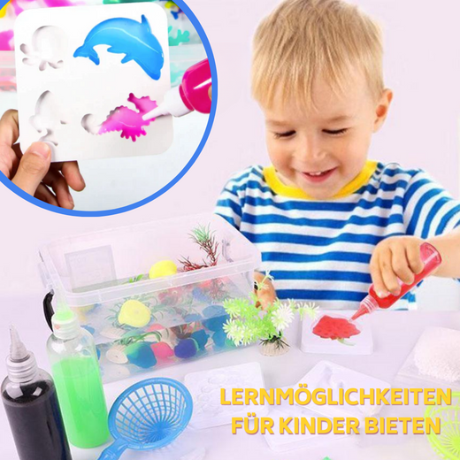 DIY Water Jelly Kit, Colorful Creature Mold Craft Toy for Kids' Bath Time & Creative Play
