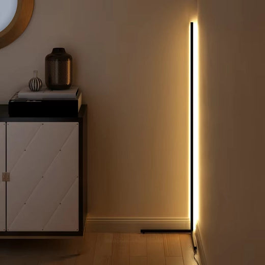 LED Corner Floor Lamp, Dimmable Modern Standing Lamp with Remote and 3 Color Temperatures