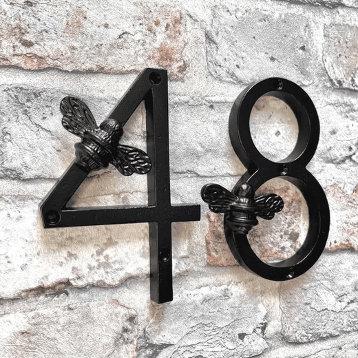 House Number Sign, Bee Design Address Numbers for Front Door, Garden Gate & Wall