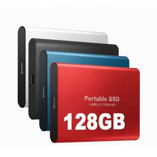 Portable SSD 128GB, High Speed Mobile External Storage for Phone & Laptop