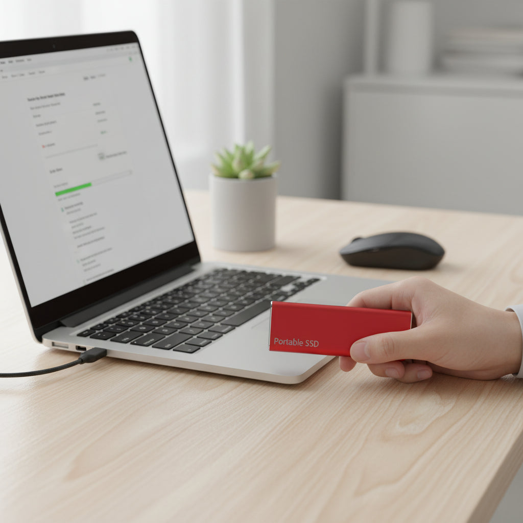 Portable SSD 1TB & 4TB, External Hard Drive Plug and Play High Speed USB Storage