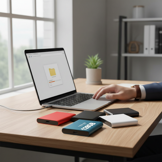 External SSD 128GB, USB 3.1 & USB C Plug and Play Portable Drive