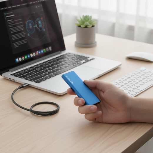 External Hard Drive 4TB, Ultra Thin USB C Portable SSD Storage for Laptop & PC