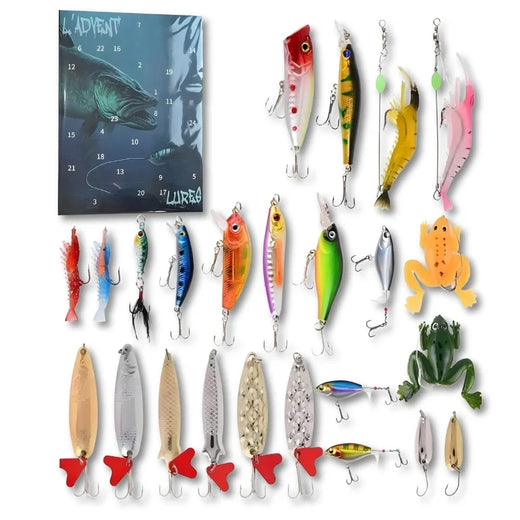 Fishing Lure Advent Calendar, 24 Day Christmas Countdown for Anglers & Dad
