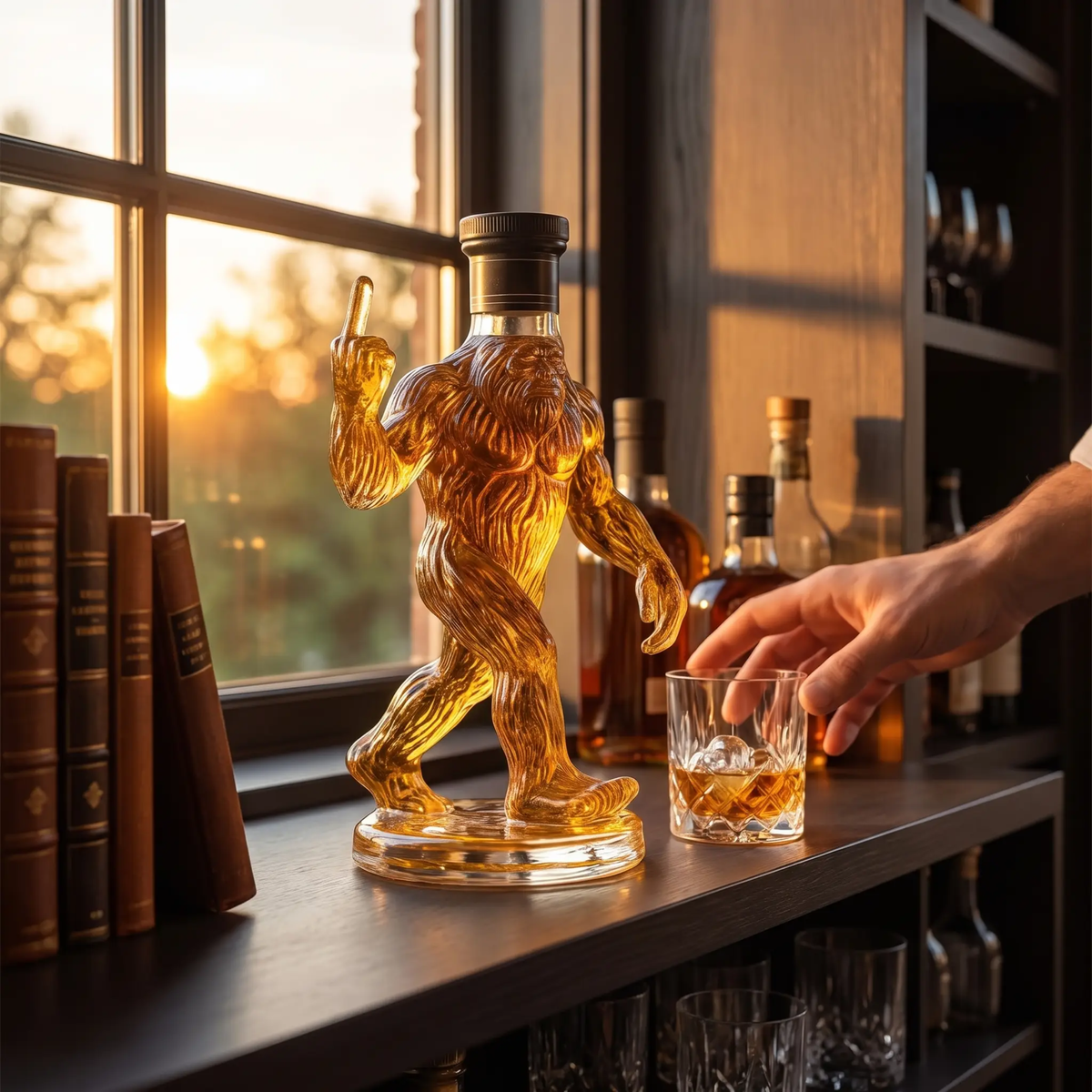 Funny Bigfoot Glass Whiskey Decanter – photo 15