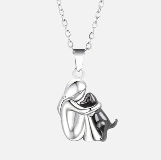 Pet Hug Pendant Necklace, Dog & Cat Hug Necklace for Women & Men
