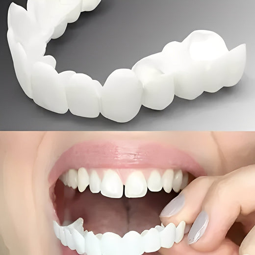 Snap On Dentures, Adjustable Cosmetic Teeth Veneers for Upper & Lower Teeth