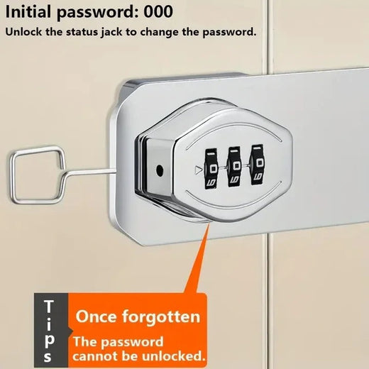 Combination Cabinet Lock, Keyless 3 Digit Zinc Alloy Lock for File Cabinets, Lockers & Mailboxes