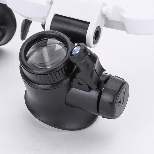 Magnifying Glasses with Light, Headband Magnifier with 8x, 15x & 23x Lenses for Repair, Jewelry & Crafts