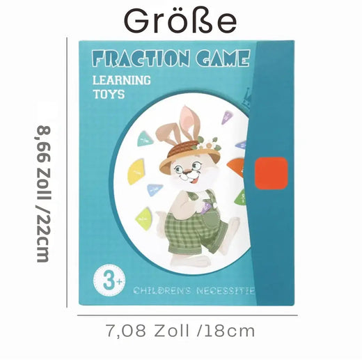 Magnetic Fraction Tiles, Math Learning Set for Kids Ages 6+ with Wooden Tiles & Discs
